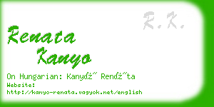 renata kanyo business card